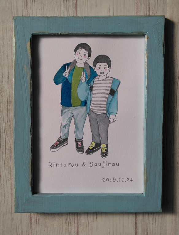 似顔絵☆プレゼントとしても☆（水彩、墨、ペン） 5枚目の画像