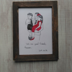 似顔絵☆プレゼントとしても☆（水彩、墨、ペン） 8枚目の画像