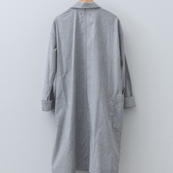 Atelier Coat（アトリエコート） 綿100％ カラー：ストライプグレー 【k37001】 2枚目の画像