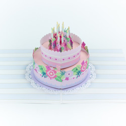 NEW! ポップアップカード手作り　立体カード 誕生日ケーキ　結婚式ケーキ 2枚目の画像