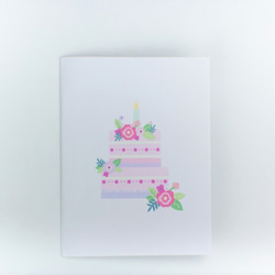 NEW! ポップアップカード手作り　立体カード 誕生日ケーキ　結婚式ケーキ 8枚目の画像