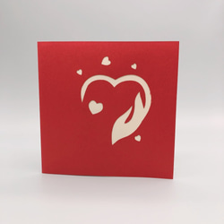 「大好きな人へ」期間限定！手作り切り紙ポップアップカード　恋のキューピッド　 6枚目の画像