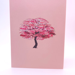 大人気！無料ラッピング！手作り切り紙ポップアップカード　立体カード　桜桜 9枚目の画像