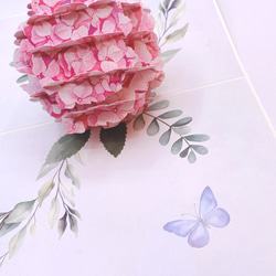 今年の紫陽花！ポップアップカード手作り　立体カード　アジサイ　紫陽花 4枚目の画像