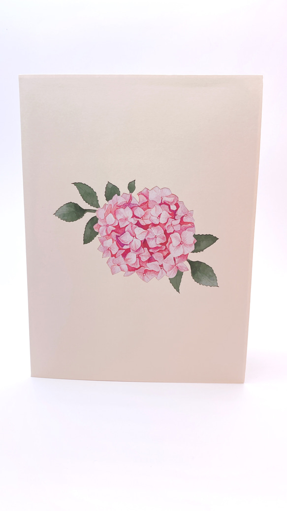 今年の紫陽花！ポップアップカード手作り　立体カード　アジサイ　紫陽花 8枚目の画像