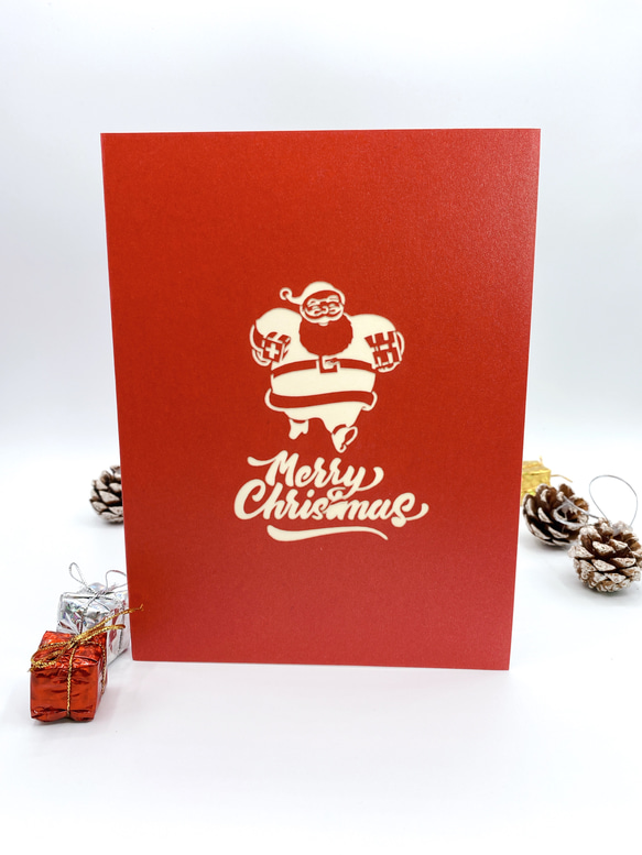 NEW! クリスマスカード　ポップアップグリーティングカード　クリスマスギフトボックス 9枚目の画像