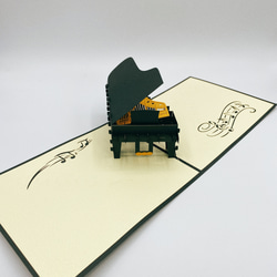 手作りポップアップグリーティングカード　ピアノ2 6枚目の画像