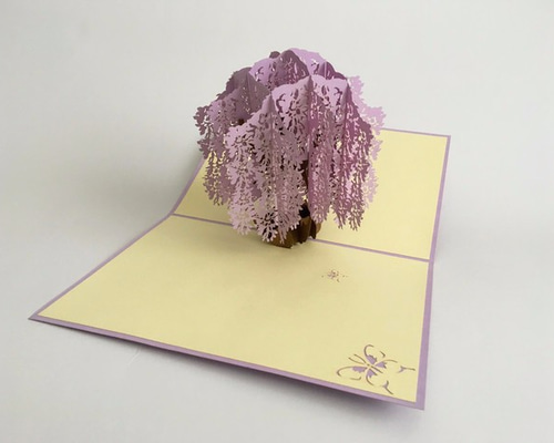 立体切り絵　メッセージカード　２点※バラ売りOK ポップアップ スタンド式 バラの花束 全2種 グリーティング