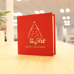 手作り クリスマスポップアップカードデザイン14 Handmade Christmas tree card 6枚目の画像