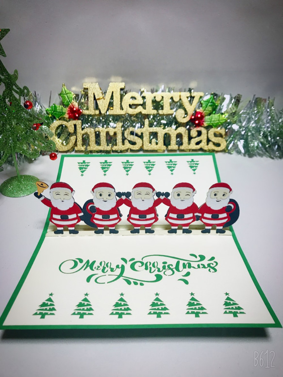 『早割クリスマス2021』クリスマスカード　ポップアップグリーティングカード　サンタクロス　 1枚目の画像