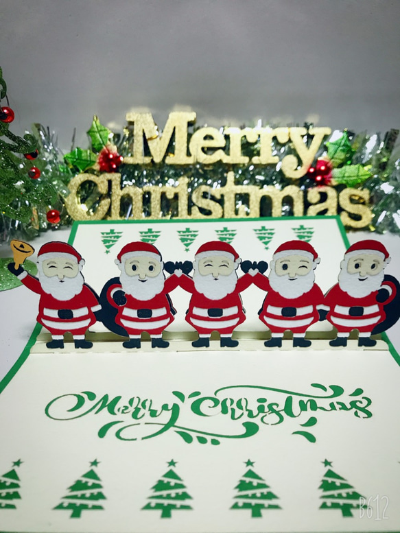 『早割クリスマス2021』クリスマスカード　ポップアップグリーティングカード　サンタクロス　 5枚目の画像