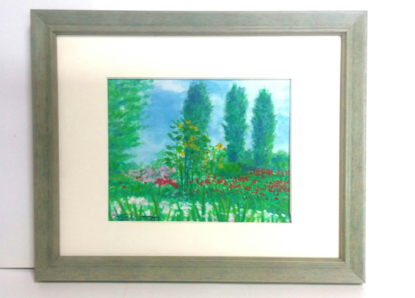 メアリーウディン 花 水彩画 額装 メアリーウディン 花 水彩画 額装