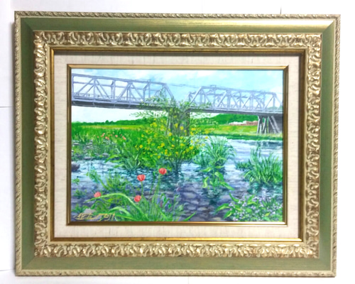 絵画、油彩、F4号、沖縄のハイビスカス、佐原聖春 1_0a21f53725330eaa4c7ade89b8d5