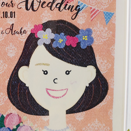 送料無料》【weddingウエルカムボードA3】似顔絵オーダーメイド