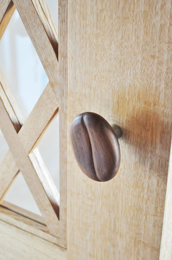 木製ドアノブ/2個/小石型 HS-CM 【 選べる2個セット】 2枚目の画像