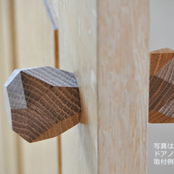 木製ドアノブ/2個/ダイヤモンド型 DK-22L 【 2個セット】 4枚目の画像