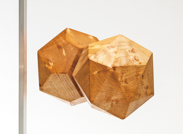 木製ドアノブ/2個/ダイヤモンド型 DK-22L 【 2個セット】 5枚目の画像