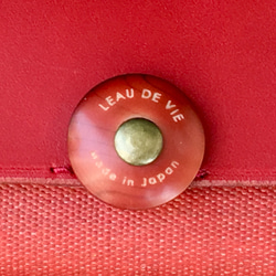 マーブルボタンのキーケース(レッド) 5枚目の画像
