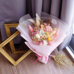 『麋花Amor Floral』草莓優格乾燥花束 / 婚禮小物 探房禮 二次進場 新娘 香氛 玫瑰 花束 送客 拍照道具 第1張的照片
