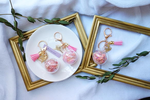 麋花Amor Floral-泡泡球系列乾燥花吊飾鑰匙圈 / 婚禮小物 吊飾(3色) 第6張的照片