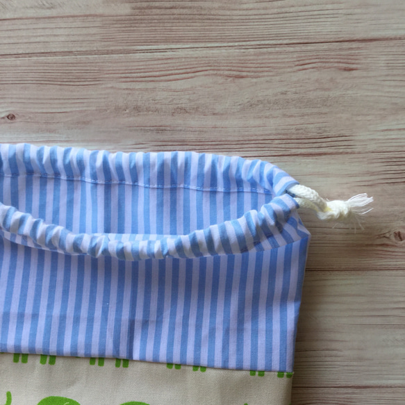 ミニ巾着（きみどりぞうさん・水色ストライプ）コップ袋 人気・おすすめ｜売れ筋商品・話題商品におすすめ 品質チェック済み 安心配送