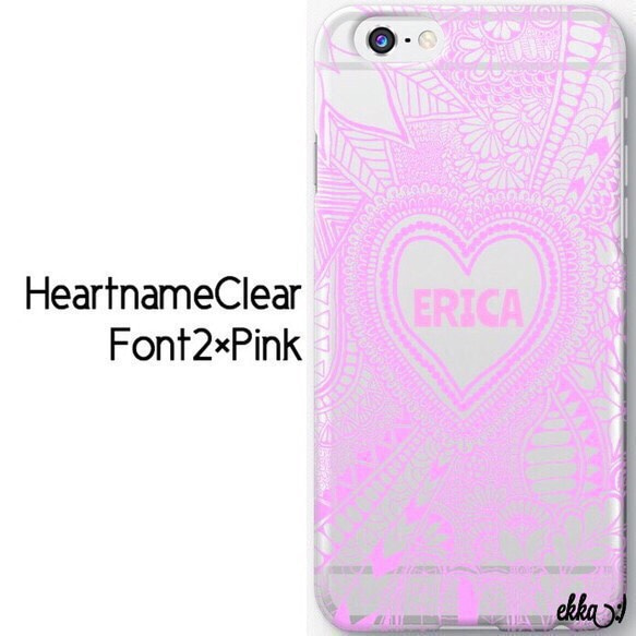 HeartnameClear [心名稱]（清除）iPhone手機殼 第3張的照片