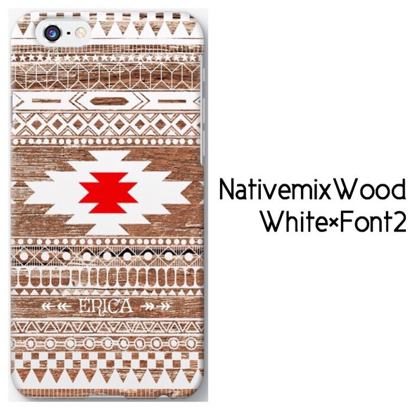 ★送料無料★《全2色!!》NativemixWood【ネイティブウッド】iPhone スマホ ケース 3枚目の画像