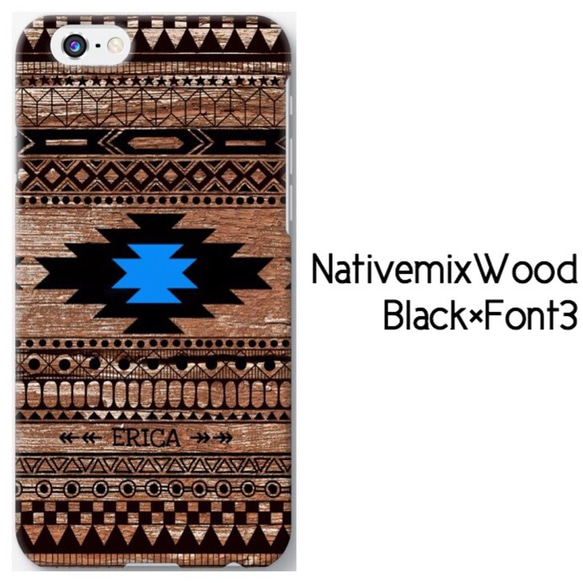 ★送料無料★《全2色!!》NativemixWood【ネイティブウッド】iPhone スマホ ケース 4枚目の画像