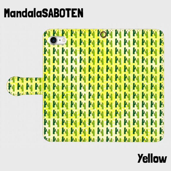 ★送料無料★《全3色!!》【Android】MandalaSABOTENBook【マンダラサボテンブック】手帳型 ケース 3枚目の画像