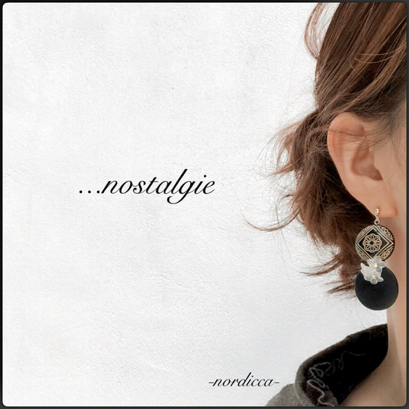 【pierce】nostalgie-磨りガラスフラワー 2枚目の画像