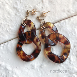 【earring】Tortoise shell 3枚目の画像