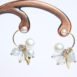 淡水珍珠和玻璃珠仙女耳環 第3張的照片