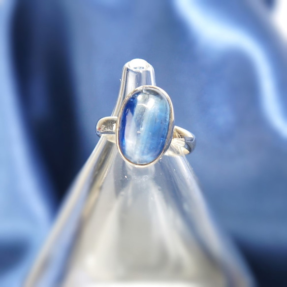 アイオライト silver925 オーバルリング 指輪 4枚目の画像