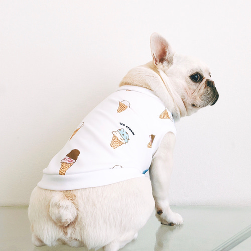 犬服〉フロントメッシュタンクトップ＊アイスクリーム＊ ペット
