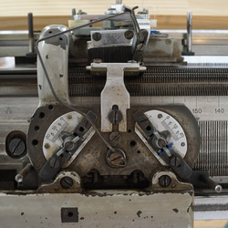 ＜Retrospective＞手横編み機　コットンリネン　ストール　ライトグレー 10枚目の画像