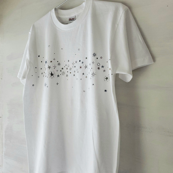 「キラキラ -sparkling star-」ペイントTシャツ 3枚目の画像