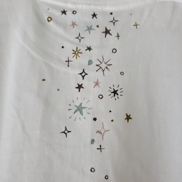 「キラキラ -sparkling star-」ペイントTシャツ 7枚目の画像