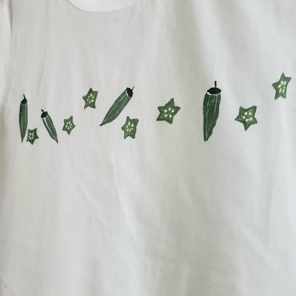 「おくら」キッズペイントTシャツ 3枚目の画像
