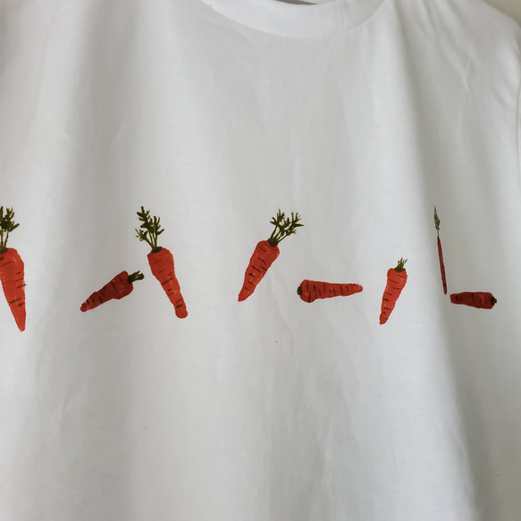 「にんじん」キッズペイントTシャツ 3枚目の画像