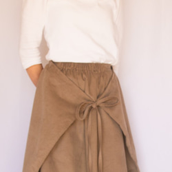 ほっこり秋色コーデュロイ　ロングスカート　サンドベージュ　～お好きな丈で～ 2枚目の画像