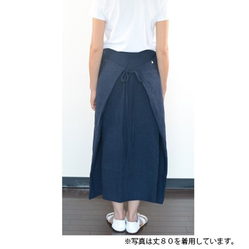 hariknitting ロングラップスカート ネイビーコットン レイヤードロングラップスカート | ファッション通販サイト NUGU