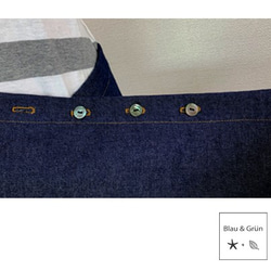 岡山デニム　ラップスカート　金茶ステッチ　～お好きな丈で～ 5枚目の画像