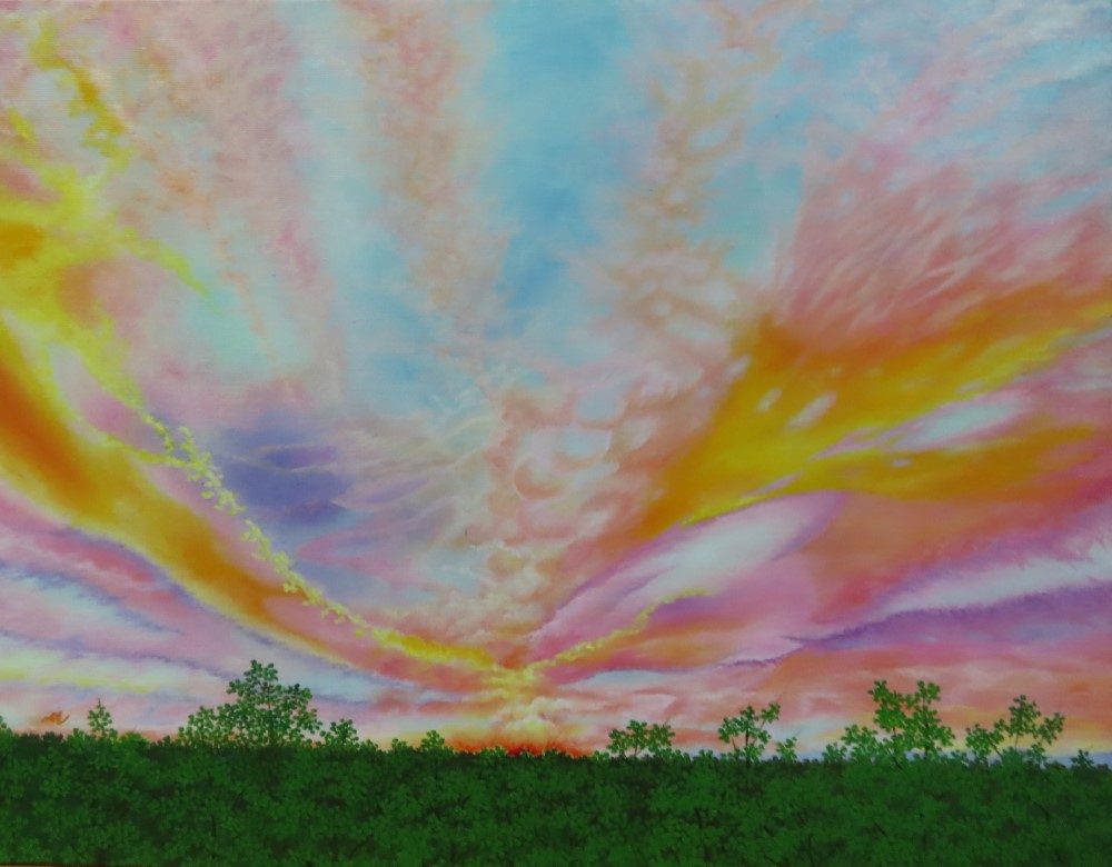 油絵 絵画 【ピンクの夕焼け】 油絵 絵画 【ピンクの夕焼け】 | HIROSHI1990