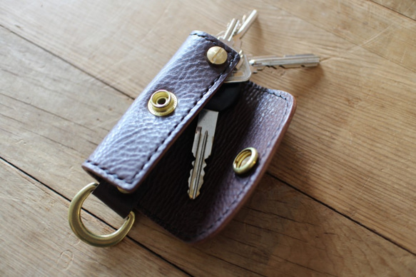 "Heritage" Key Case キーケース Brown 3枚目の画像