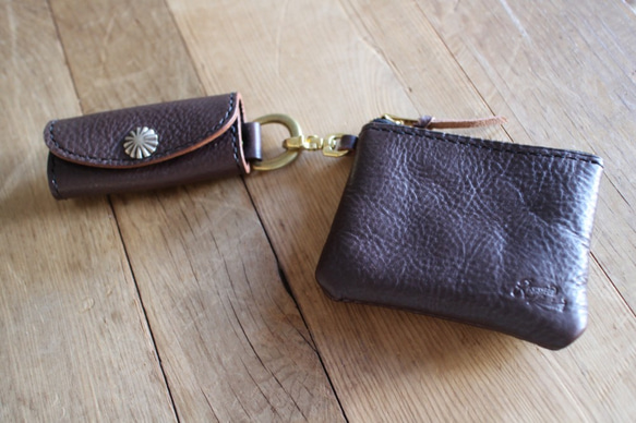 "Heritage" Coin Purse コインケース  Brown 6枚目の画像