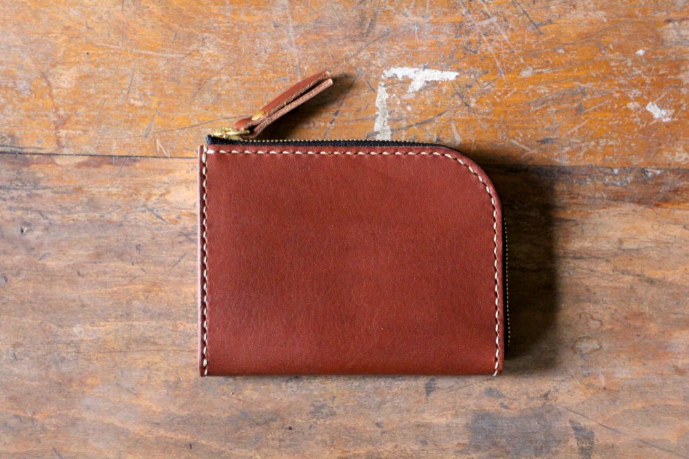 Small Wallet 〜Elbamatt〜 BROWN L字ファスナーマルチミニウォレット
