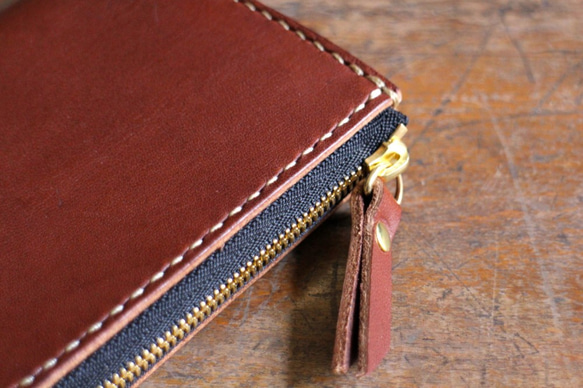 Small Wallet 〜Elbamatt〜 BROWN L字ファスナーマルチミニウォレット 5枚目の画像