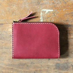 Small Wallet 〜Elbamatt〜 PURPLE L字ファスナーマルチミニウォレット 1枚目の画像