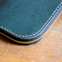 Small Wallet 〜Elbamatt〜 TURQUOISE L字ファスナーマルチミニウォレット 4枚目の画像