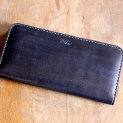 "INDIGO" Round Zip Long Wallet ラウンドファスナーロングウォレット 1枚目の画像